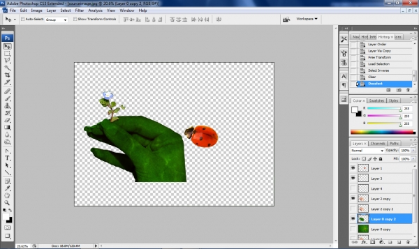 Creation of ...come here, my lady!: Step 2